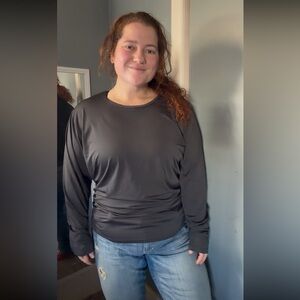 Essentials Charcoal Long Sleeve Top